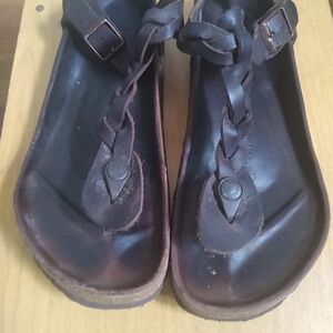 Braided Birkenstock Gizeh sandals